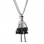 Vintage style Retro Acrylic Doll Pendant Necklace Women Crystal Accessories Sweater Long Chain Neckl