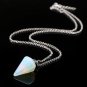 Natural Crystal Healing Chakra Reiki Chakra Pendant Necklace Pendulum Stone Bead