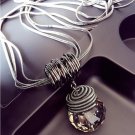 Yanqueens Round Crystal Pendant Necklace Sweater Long Chain Necklaces Women statement Jewelry Free s
