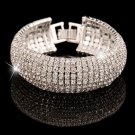 Fashion Charm Women Full Crystal Rhinestone Cuff Bracelet Bangle Bling Wristband Women Wedding Brida