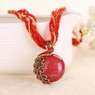 Bohemian Womens Rhinestone Peacock Gem Pendant Statement Necklace RD