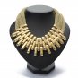 Women Punk Metal Chain Bib Alloy Choker Geometric Statement Necklace SL