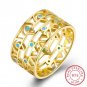 925 Sterling Silver Ring Turquoise gold ring fashion Sterling Silver Ring SVR225