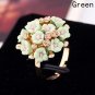 Fashion Beautiful Ceramic Flower Ring For Women Adjustable Wedding Rings Jewelry 8 Colors Summer Sty