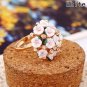 Fashion Beautiful Ceramic Flower Ring For Women Adjustable Wedding Rings Jewelry 8 Colors Summer Sty