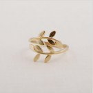 10 pcs/lot Mix Color Of Cute Jewellery Stainless Steel Leaf Shape Full Finger Women Adjustable Ring 