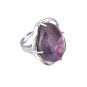YYW Women Unakite Tiger Eye Amethysts Malachite Natural Gems Stone Finger Ring Oval Geometric Charm