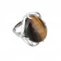 YYW Women Unakite Tiger Eye Amethysts Malachite Natural Gems Stone Finger Ring Oval Geometric Charm