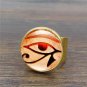 Eye of Horus Vintage Ring Art Glass Dome Horus Eye Rings for Women Jewelry Silver Ring Adjustable W