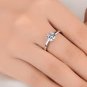 JEXXI Big Promotion Fashion Silver Cubic Zircon Crystal Wedding Engagement Open Adjustable Rings For