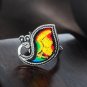 New Design Personality  Animal Rings  Beautiful Rose Peacock Embroidered Ring Open Adjustable Handma