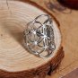 DoreenBeads New Fashion Copper Adjustable Seed Of Life Rings gold color Hollow Carved 17.1mm (US siz