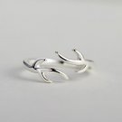 Shuangshuo Silver Plated New Fashion Animal Antler rings for Women Adjustable Women Ring Christmas G