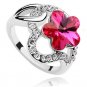tiger totem Free Shipping Hotselling Austrian Crystal Element rhinestones Flower rose design Finger