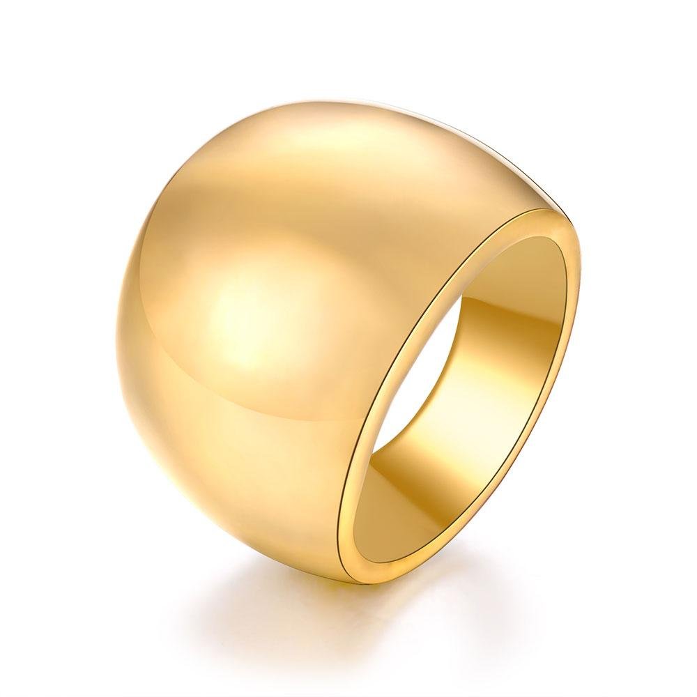 WAWFROK Fashion Stainless Steel Rings Silver Women Ladies Oval Design Ring Men Acero Inoxidable Anil
