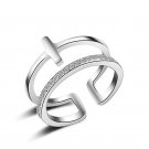 JEXXI Hot Selling New Design Shiny CZ   925 Sterling Silver Ring For Women/Girls New 2016 Fashion Je