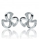 Jemmin Simple Fashion Bride Earring Jewelry 925 Sterling Silver Clover Flower Stud Earrings for Wome