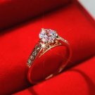USTYLE New 2015 Wedding Ring for Women Classic White  1ct Top CZ Stone Finger Rings Female Engagemen