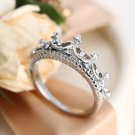 2016 new Korean Style Retro Crystal Drill Hollow Crown Shaped Queen Temperament Rings For Women Part