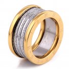 Two Color Vintage Antique Retro Stainless steel Rings For Women Men Jewelry Engagement Wedding Rings