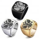 steel soldier double eagle ring men ring fashion jewelry for men a coat of arms of the Russian Signe
