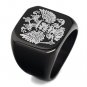 steel soldier double eagle ring men ring fashion jewelry for men a coat of arms of the Russian Signe