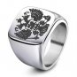 steel soldier double eagle ring men ring fashion jewelry for men a coat of arms of the Russian Signe
