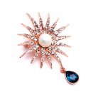 2017 free shipping fashion women New Jewelry wholesale Imitation pearl corsage blue water droplets b