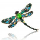 Vintage Design  7 Colors Crystal Rhinestone Dragonfly Brooches for Women Dress Scarf Brooch Pins Jew