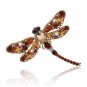Vintage Design 7 Colors Crystal Rhinestone Dragonfly Brooches for Women Dress Scarf Brooch Pins Jew
