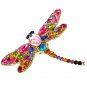 Vintage Design 7 Colors Crystal Rhinestone Dragonfly Brooches for Women Dress Scarf Brooch Pins Jew