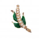 2017 free shipping fashion women New Jewelry wholesale Pearl  leaf brooch SET