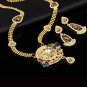 2018 Bridal Gift Nigerian Wedding African Beads Jewelry Set Fashion Dubai Gold Color Jewelry Set for
