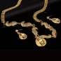 2018 Bridal Gift Nigerian Wedding African Beads Jewelry Set Fashion Dubai Gold Color Jewelry Set for