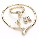 OUMEILY Jewelry Sets Dubai Gold Color Jewelry Set For Women Wedding Fashion Jewellery Imitation Crys