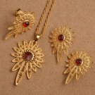 Anniyo Ethiopian Wedding Jewelry Sets Pendant Necklace/Earring/Ring Gold Color African Eritrea Habes