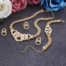 Wedding Bridal Costume Jewelry Sets For Femme Women Jewelry set 2018 African Gold Jewelry Set Earrin
