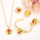 Bangrui 2017 Ethiopian Ethnic Jewelry sets Necklaces/Earrings/Ring/Bangle Gold Color African Habesha