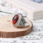Resin Stone Ring Oval Contracted Boho Men Rings Tibet Silver Alloy Lucky Star LY Vintage Jewelry For