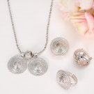 Ethiopian Silver Color Cross sets Jewelry Pendant Rope Earrings Ring Bangle Crosses African Eritrea 