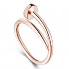 New arrival screw nail ring titanium steel opening ring 14KGP men and women ring hot selling wholesa