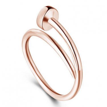 New arrival screw nail ring titanium steel opening ring 14KGP men and women ring hot selling wholesa