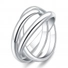 Beautiful Valentine\'s gift Silver ring jewelry 3 circle hot cute noble pretty fashion Wedding silve