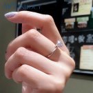 MOONROCY Free Shipping Cubic Zirconia 1 Carat Silver Color Promise Wedding Austrian Crystal Solitair