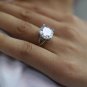 2017 Rings For Women Silver Plated Engagement Big Blue Crystal Stone Zircon Ring Women Wedding Brida