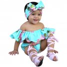 Kids baby girls set Floral Toddler Baby Girl Off Shoulder T Shirt Tops Shorts Outfit children Clothe