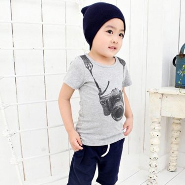 boys t-shirt Short Sleeve Camera pattern boys Tops O Neck T Shirt Tees Clothes Boys clothing clothes