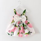 Baby Girl Clothes Lemon Printed Infant Outfit Sleeveless Princess Gallus Dress kids dresses for girl
