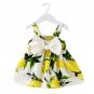 Baby Girl Clothes Lemon Printed Infant Outfit Sleeveless Princess Gallus Dress kids dresses for girl