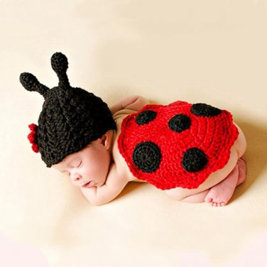 2 pieces set Newborn Baby Cute Insects Knit Crochet Clothes Costume Photo Photography Props Drop shi